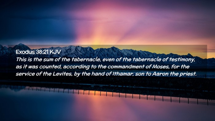 Picture 02 - Exodus 38:21 KJV Desktop Wallpaper - This is the sum of the tabernacle, even of the - Desktop Bible Verse Wallpaper