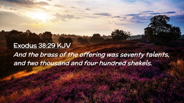Picture 02 - Exodus 38:29 KJV Desktop Wallpaper - And the brass of the offering was seventy - Desktop Bible Verse Wallpaper