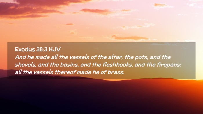 Picture 02 - Exodus 38:3 KJV Desktop Wallpaper - And he made all the vessels of the altar, the - Desktop Bible Verse Wallpaper