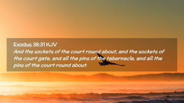 Picture 02 - Exodus 38:31 KJV Desktop Wallpaper - And the sockets of the court round about, and the - Desktop Bible Verse Wallpaper