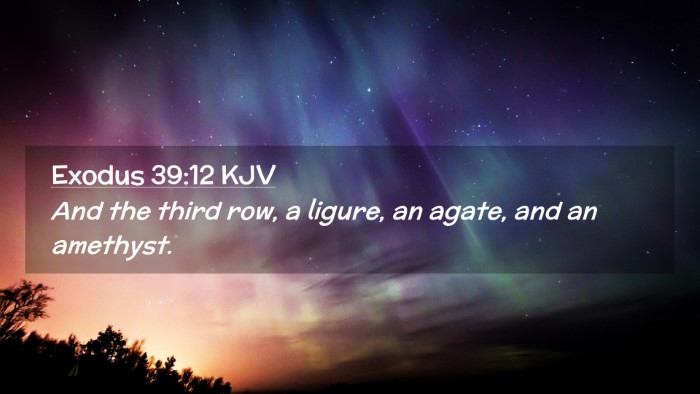 Picture 02 - Exodus 39:12 KJV Desktop Wallpaper - And the third row, a ligure, an agate, and an - Desktop Bible Verse Wallpaper