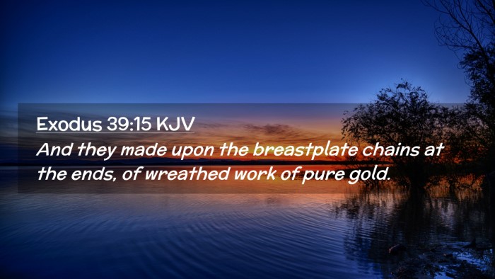 Picture 02 - Exodus 39:15 KJV Desktop Wallpaper - And they made upon the breastplate chains at the - Desktop Bible Verse Wallpaper