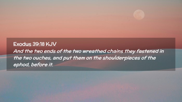 Picture 02 - Exodus 39:18 KJV Desktop Wallpaper - And the two ends of the two wreathed chains they - Desktop Bible Verse Wallpaper
