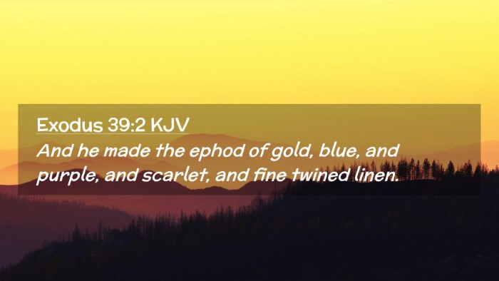 Picture 02 - Exodus 39:2 KJV Desktop Wallpaper - And he made the ephod of gold, blue, and purple, - Desktop Bible Verse Wallpaper
