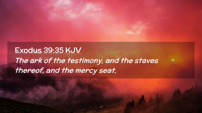 Picture 02 - Exodus 39:35 KJV Desktop Wallpaper - The ark of the testimony, and the staves thereof, - Desktop Bible Verse Wallpaper