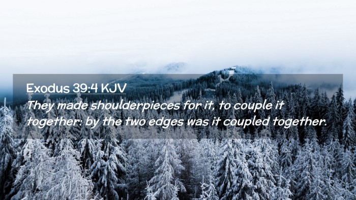 Picture 02 - Exodus 39:4 KJV Desktop Wallpaper - They made shoulderpieces for it, to couple it - Desktop Bible Verse Wallpaper