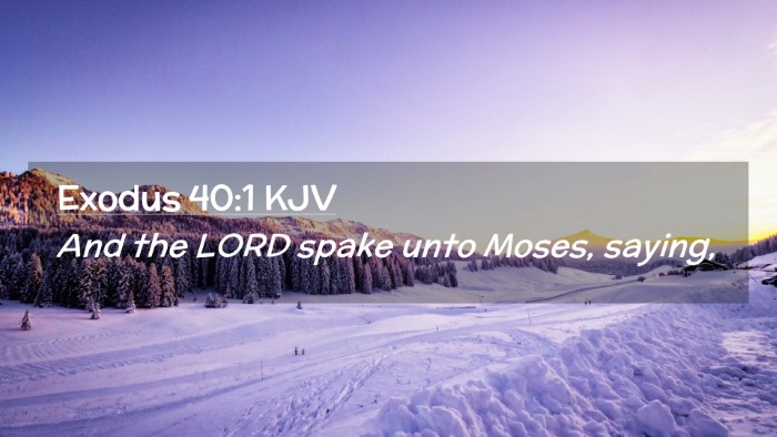 Picture 02 - Exodus 40:1 KJV Desktop Wallpaper - And the LORD spake unto Moses, - Desktop Bible Verse Wallpaper