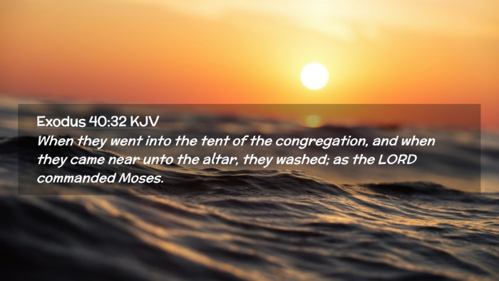 Picture 02 - Exodus 40:32 KJV Desktop Wallpaper - When they went into the tent of the congregation, - Desktop Bible Verse Wallpaper