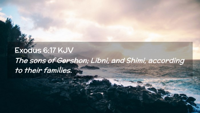 Picture 02 - Exodus 6:17 KJV Desktop Wallpaper - The sons of Gershon; Libni, and Shimi, according - Desktop Bible Verse Wallpaper