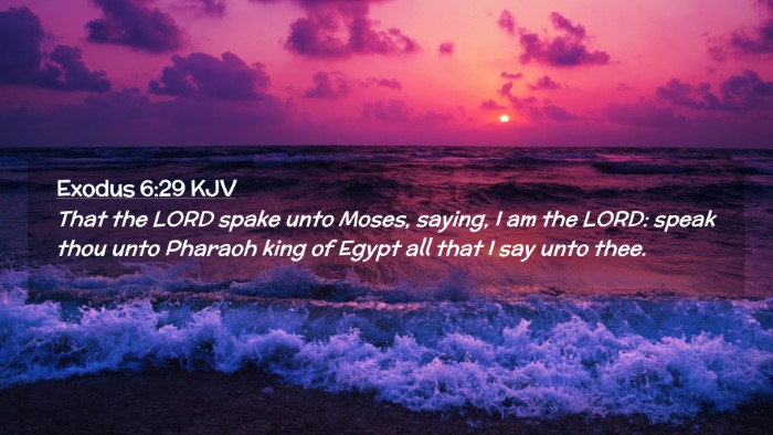 Picture 02 - Exodus 6:29 KJV Desktop Wallpaper - That the LORD spake unto Moses, saying, I am the - Desktop Bible Verse Wallpaper