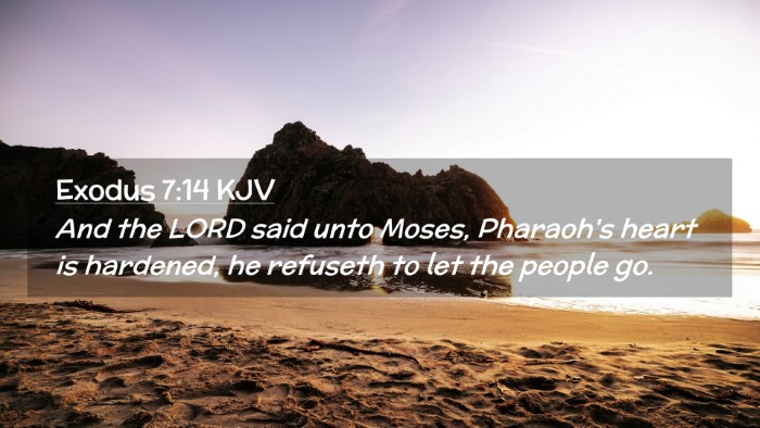 Picture 02 - Exodus 7:14 KJV Desktop Wallpaper - And the LORD said unto Moses, Pharaoh's heart is - Desktop Bible Verse Wallpaper
