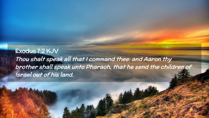 Picture 02 - Exodus 7:2 KJV Desktop Wallpaper - Thou shalt speak all that I command thee: and - Desktop Bible Verse Wallpaper