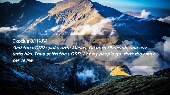 Picture 02 - Exodus 8:1 KJV Desktop Wallpaper - And the LORD spake unto Moses, Go unto Pharaoh, - Desktop Bible Verse Wallpaper