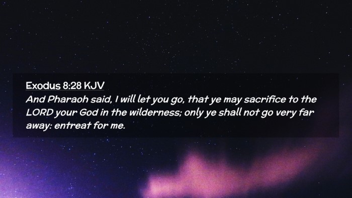 Picture 02 - Exodus 8:28 KJV Desktop Wallpaper - And Pharaoh said, I will let you go, that ye may - Desktop Bible Verse Wallpaper