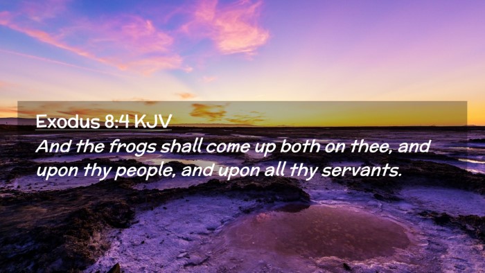Picture 02 - Exodus 8:4 KJV Desktop Wallpaper - And the frogs shall come up both on thee, and - Desktop Bible Verse Wallpaper