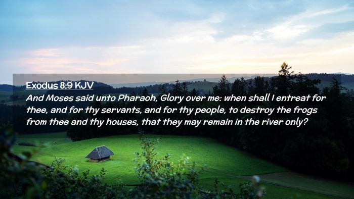 Picture 02 - Exodus 8:9 KJV Desktop Wallpaper - And Moses said unto Pharaoh, Glory over me: when - Desktop Bible Verse Wallpaper
