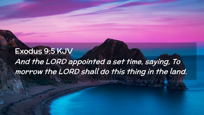 Picture 02 - Exodus 9:5 KJV Desktop Wallpaper - And the LORD appointed a set time, saying, To - Desktop Bible Verse Wallpaper