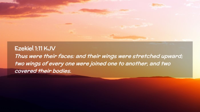 Picture 02 - Ezekiel 1:11 KJV Desktop Wallpaper - Thus were their faces: and their wings were - Desktop Bible Verse Wallpaper