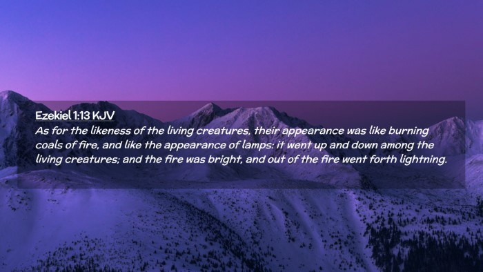 Picture 02 - Ezekiel 1:13 KJV Desktop Wallpaper - As for the likeness of the living creatures, - Desktop Bible Verse Wallpaper