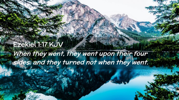 Picture 02 - Ezekiel 1:17 KJV Desktop Wallpaper - When they went, they went upon their four sides: - Desktop Bible Verse Wallpaper