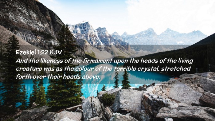 Picture 02 - Ezekiel 1:22 KJV Desktop Wallpaper - And the likeness of the firmament upon the heads - Desktop Bible Verse Wallpaper