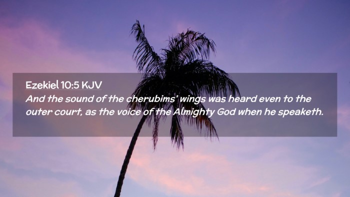 Picture 02 - Ezekiel 10:5 KJV Desktop Wallpaper - And the sound of the cherubims' wings was heard - Desktop Bible Verse Wallpaper