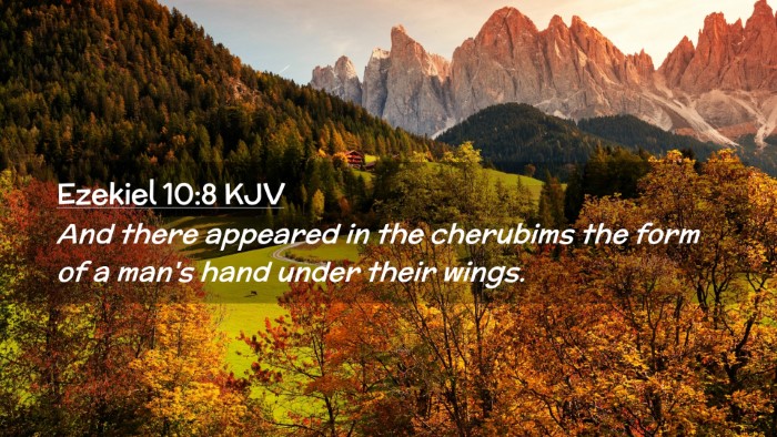 Picture 02 - Ezekiel 10:8 KJV Desktop Wallpaper - And there appeared in the cherubims the form of a - Desktop Bible Verse Wallpaper