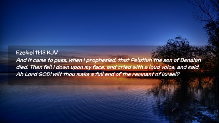 Picture 02 - Ezekiel 11:13 KJV Desktop Wallpaper - And it came to pass, when I prophesied, that - Desktop Bible Verse Wallpaper