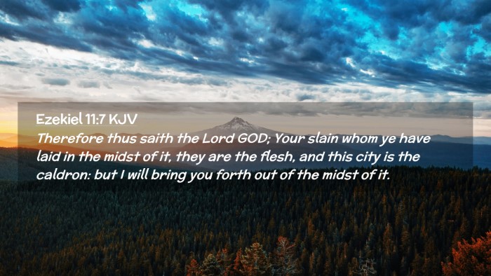 Picture 02 - Ezekiel 11:7 KJV Desktop Wallpaper - Therefore thus saith the Lord GOD; Your slain - Desktop Bible Verse Wallpaper