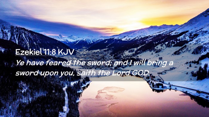 Picture 02 - Ezekiel 11:8 KJV Desktop Wallpaper - Ye have feared the sword; and I will bring a - Desktop Bible Verse Wallpaper