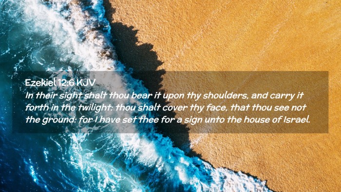 Picture 02 - Ezekiel 12:6 KJV Desktop Wallpaper - In their sight shalt thou bear it upon thy - Desktop Bible Verse Wallpaper