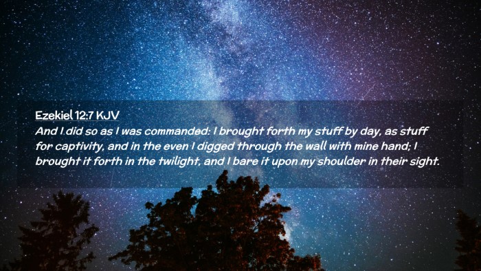 Picture 02 - Ezekiel 12:7 KJV Desktop Wallpaper - And I did so as I was commanded: I brought forth - Desktop Bible Verse Wallpaper