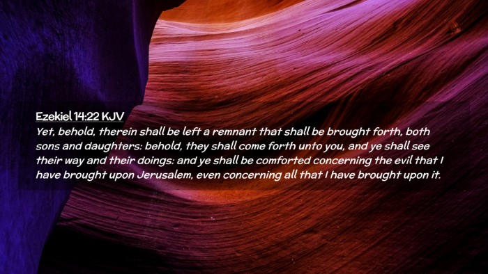 Picture 02 - Ezekiel 14:22 KJV Desktop Wallpaper - Yet, behold, therein shall be left a remnant that - Desktop Bible Verse Wallpaper