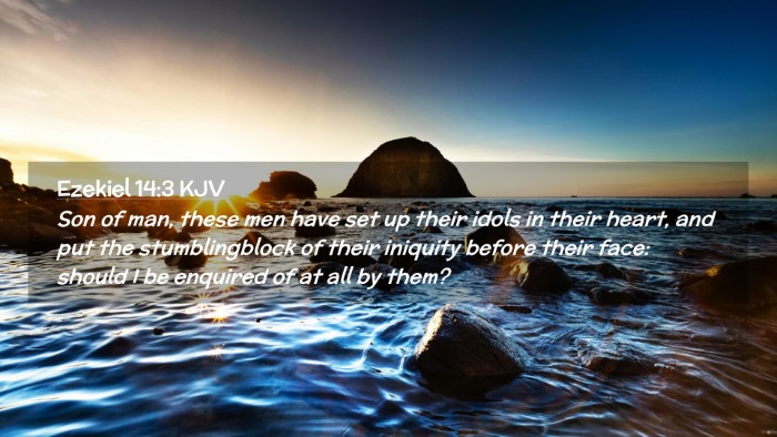 Picture 02 - Ezekiel 14:3 KJV Desktop Wallpaper - Son of man, these men have set up their idols in - Desktop Bible Verse Wallpaper