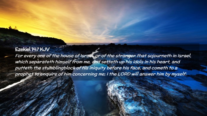Picture 02 - Ezekiel 14:7 KJV Desktop Wallpaper - For every one of the house of Israel, or of the - Desktop Bible Verse Wallpaper
