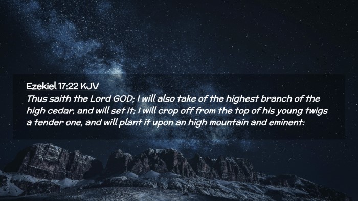 Picture 02 - Ezekiel 17:22 KJV Desktop Wallpaper - Thus saith the Lord GOD; I will also take of the - Desktop Bible Verse Wallpaper