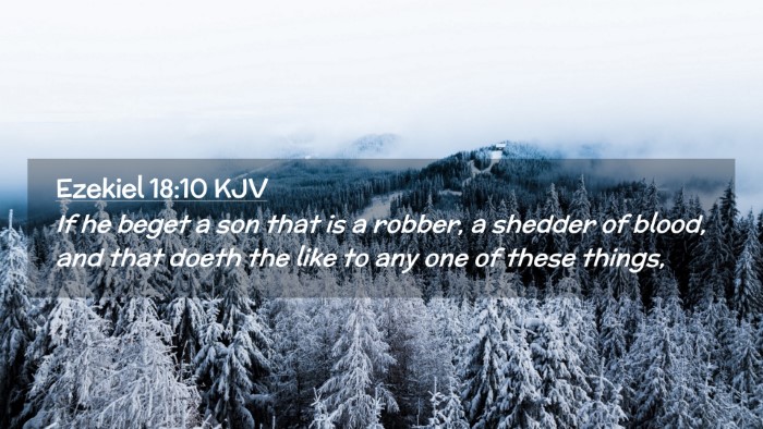 Picture 02 - Ezekiel 18:10 KJV Desktop Wallpaper - If he beget a son that is a robber, a shedder of - Desktop Bible Verse Wallpaper