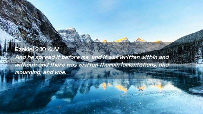 Picture 02 - Ezekiel 2:10 KJV Desktop Wallpaper - And he spread it before me; and it was written - Desktop Bible Verse Wallpaper