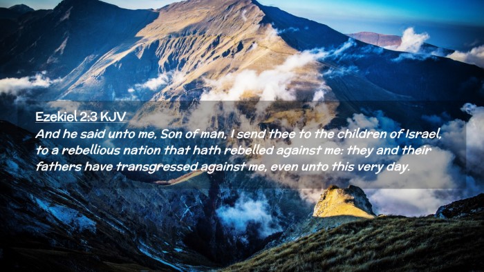 Picture 02 - Ezekiel 2:3 KJV Desktop Wallpaper - And he said unto me, Son of man, I send thee to - Desktop Bible Verse Wallpaper