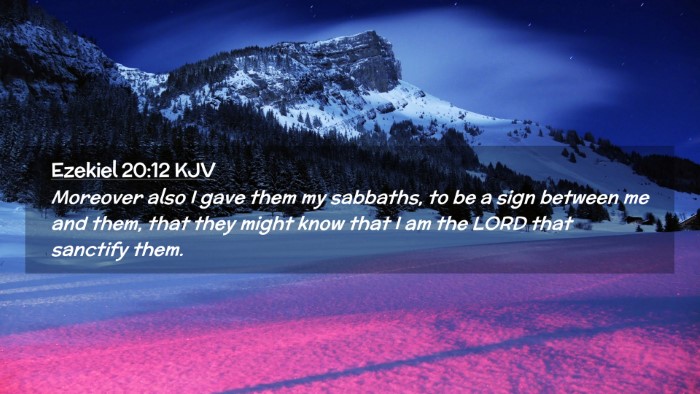 Picture 02 - Ezekiel 20:12 KJV Desktop Wallpaper - Moreover also I gave them my sabbaths, to be a - Desktop Bible Verse Wallpaper