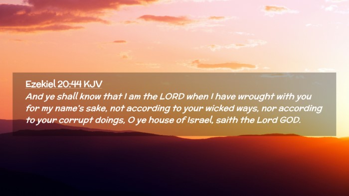 Picture 02 - Ezekiel 20:44 KJV Desktop Wallpaper - And ye shall know that I am the LORD when I have - Desktop Bible Verse Wallpaper