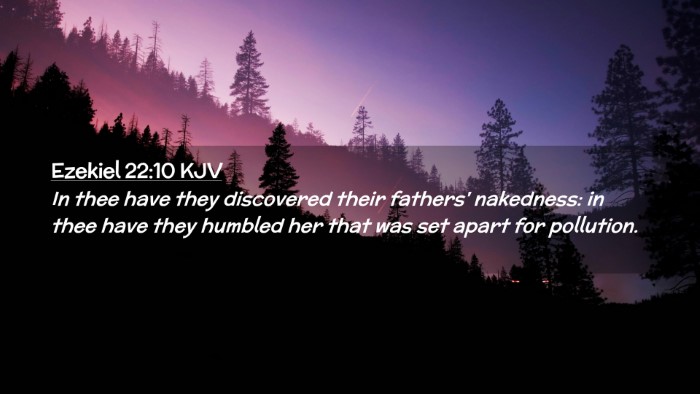 Picture 02 - Ezekiel 22:10 KJV Desktop Wallpaper - In thee have they discovered their fathers' - Desktop Bible Verse Wallpaper