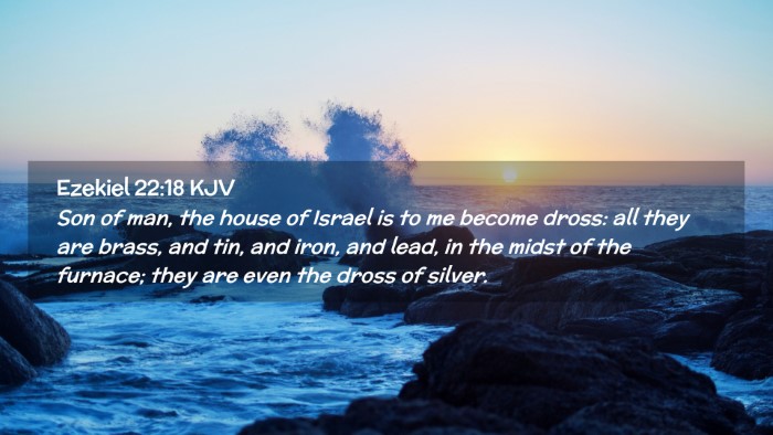 Picture 02 - Ezekiel 22:18 KJV Desktop Wallpaper - Son of man, the house of Israel is to me become - Desktop Bible Verse Wallpaper