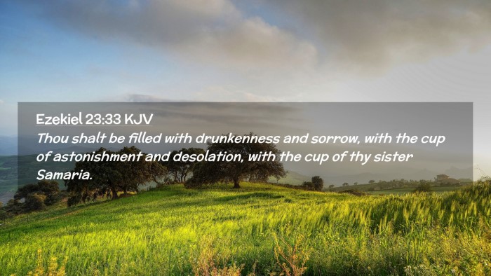 Picture 02 - Ezekiel 23:33 KJV Desktop Wallpaper - Thou shalt be filled with drunkenness and sorrow, - Desktop Bible Verse Wallpaper