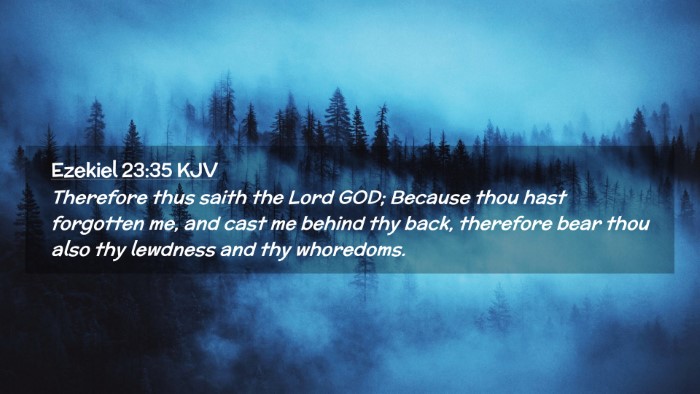 Picture 02 - Ezekiel 23:35 KJV Desktop Wallpaper - Therefore thus saith the Lord GOD; Because thou - Desktop Bible Verse Wallpaper
