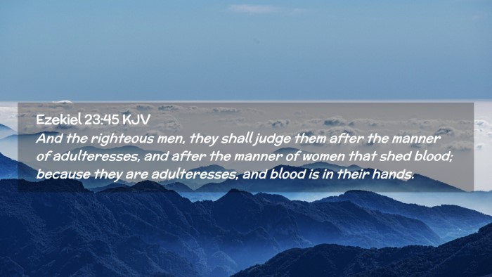 Picture 02 - Ezekiel 23:45 KJV Desktop Wallpaper - And the righteous men, they shall judge them - Desktop Bible Verse Wallpaper