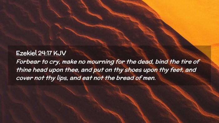 Picture 02 - Ezekiel 24:17 KJV Desktop Wallpaper - Forbear to cry, make no mourning for the dead, - Desktop Bible Verse Wallpaper
