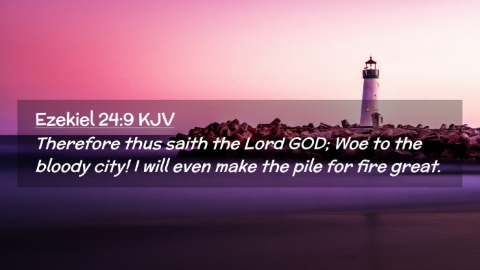 Picture 02 - Ezekiel 24:9 KJV Desktop Wallpaper - Therefore thus saith the Lord GOD; Woe to the - Desktop Bible Verse Wallpaper
