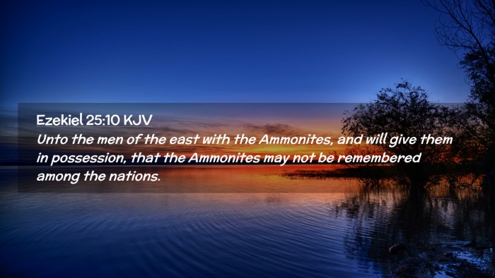 Picture 02 - Ezekiel 25:10 KJV Desktop Wallpaper - Unto the men of the east with the Ammonites, and - Desktop Bible Verse Wallpaper