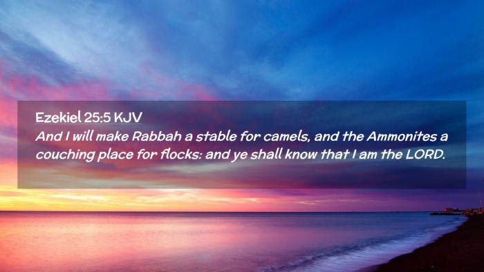 Picture 02 - Ezekiel 25:5 KJV Desktop Wallpaper - And I will make Rabbah a stable for camels, and - Desktop Bible Verse Wallpaper